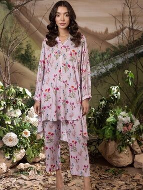 Floral Cotton Lounge Set - 2 PCs cotton Pakistanis dress